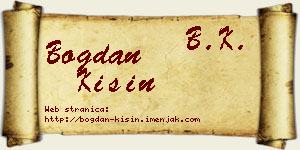 Bogdan Kisin vizit kartica